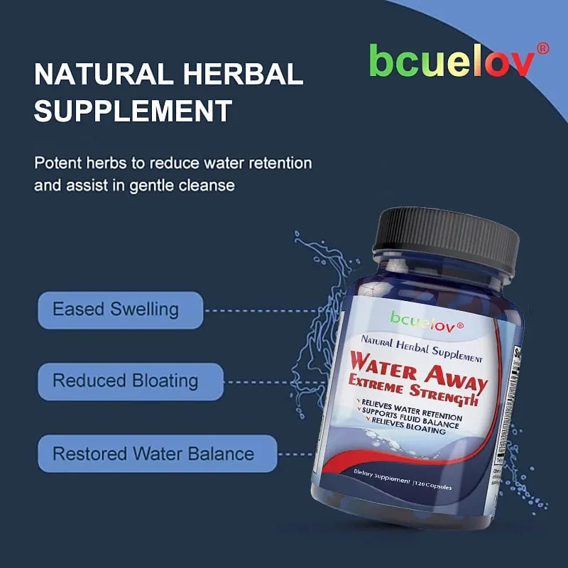 Natural Herbal Supplements - Promotes Healthy Digestion Gently Relieves Water Weight Bloating & Bloating
