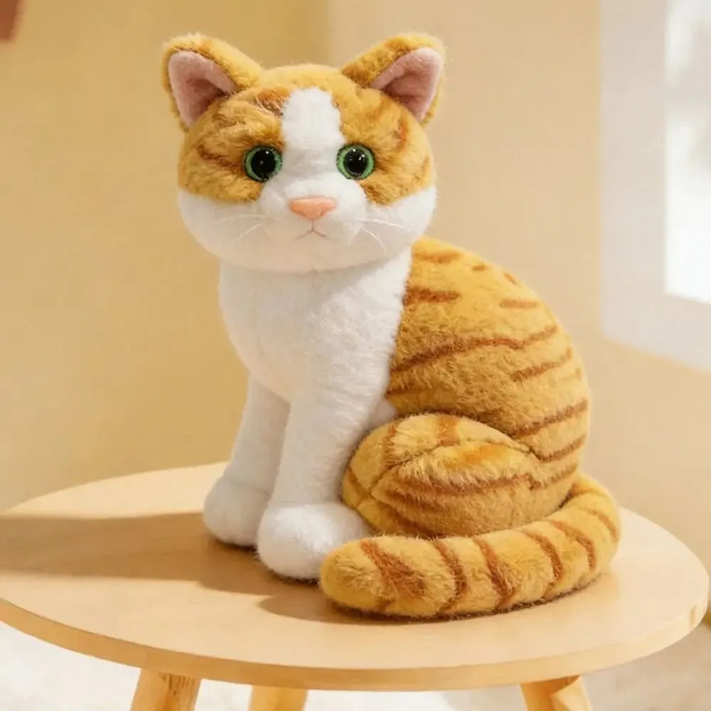 Plush Material Animal Body Pillow PP Cotton Filled 10inch Poultry Throw Pillows Cat Pattern Cute Design Animal Cushion Doll Toys