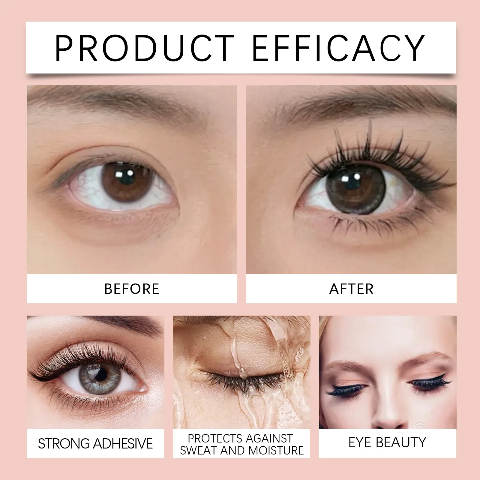 7D Black Mascara for Multi-Dimensional Volume Silk Fiber Lash Extension Waterproof Smudge-proof Long Lasting Eye Makeup Cosmetic