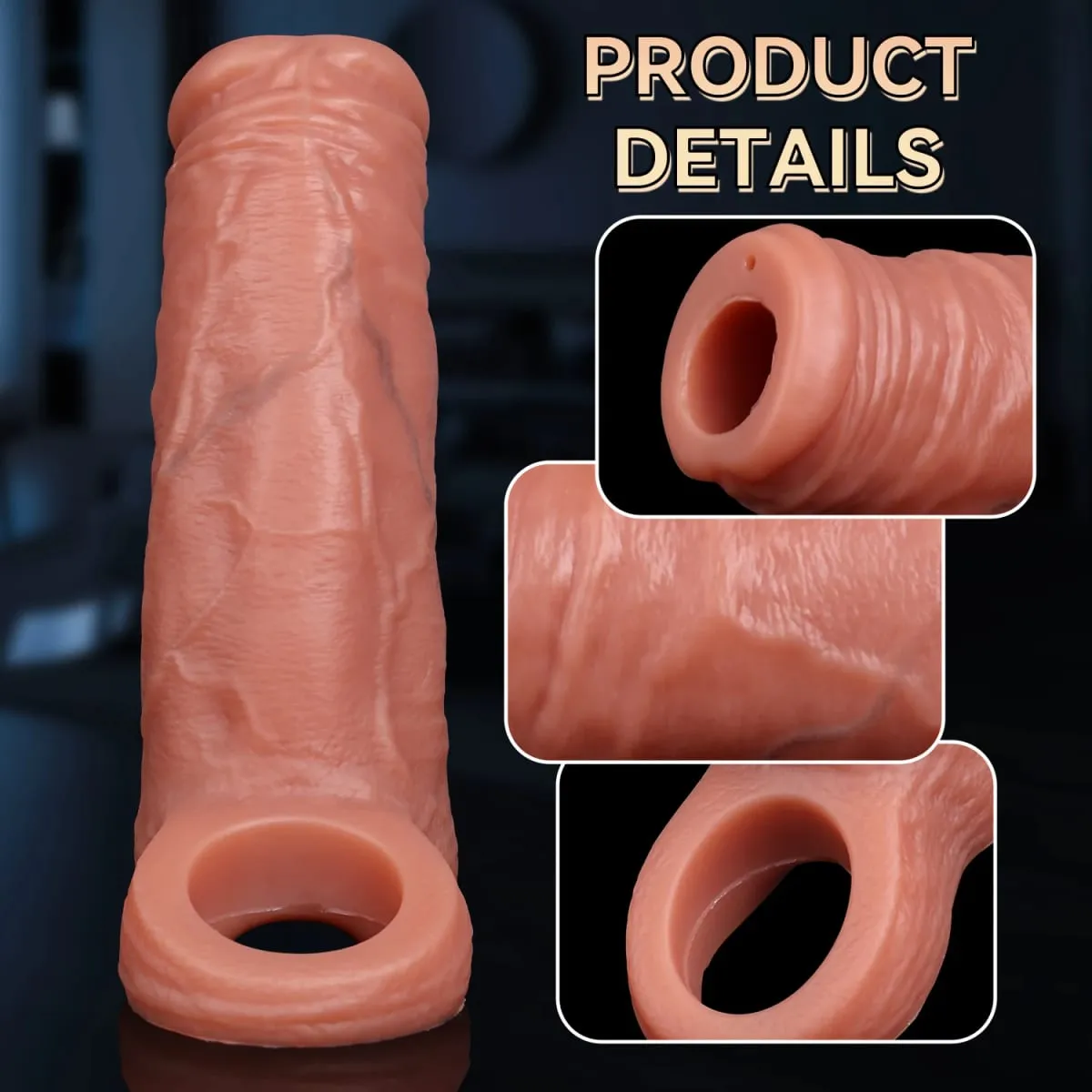 Männliche Ejakulation Cock Ring Hülse Wiederverwendbare Wasser Spray Penis Vergrößerung Extender Silikon Dildo Sex Spielzeug für Männer Kondom Paar