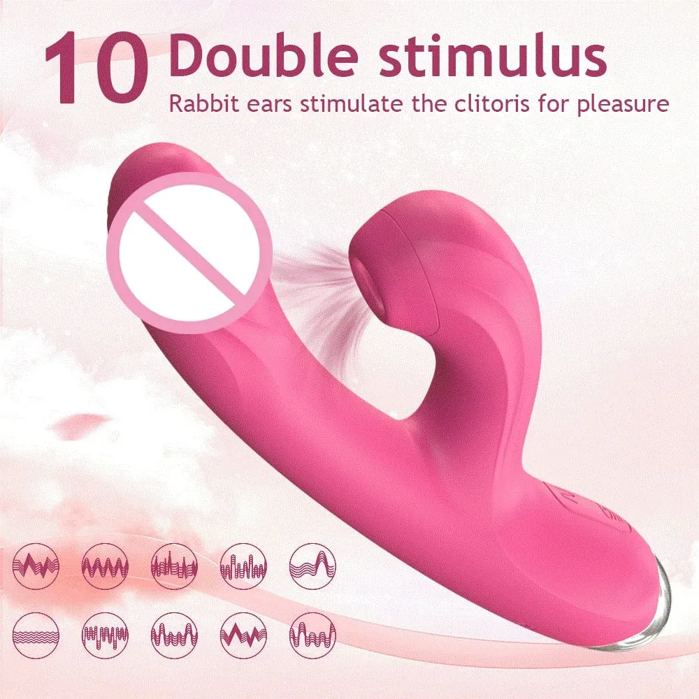Simulation Dildo Clitoral Sucking G-spot Stimulation Massage 10 Frequency AV Vibrator for Female Masturbation Adult Sex Toys — image 2