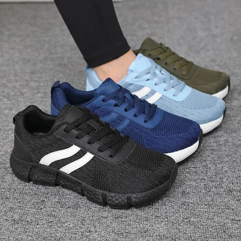 Unisex EVA Soft Sole Sneakers Vintage Commute Walking Shoes Big Size Breathable Wear Resistant Outdoor Running Tennis Shoes