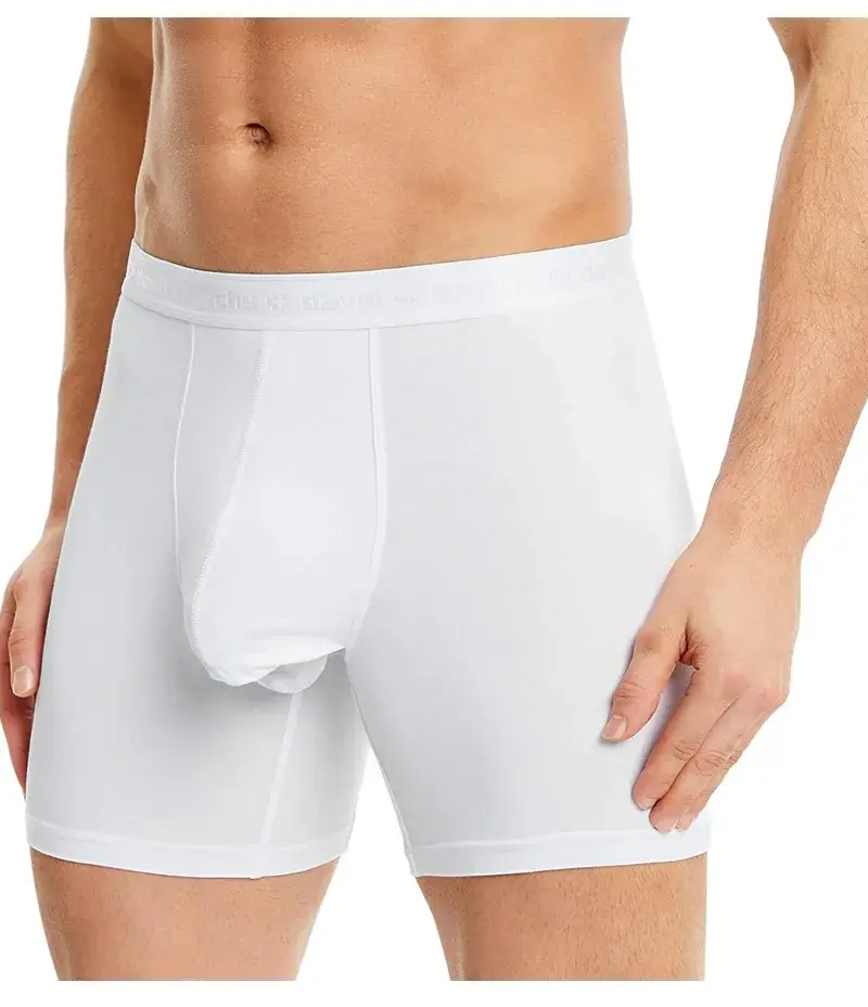 David Archy 3 Pack Mens Underwear Boxer Briefs Basic MicroModal Soft Breathable Mens Dual Pouch Boxers Quick Dry Sports Fitness