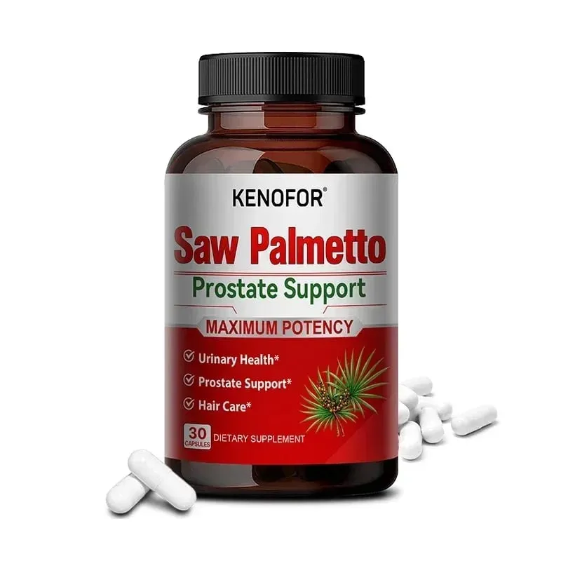 Saw Palmetto Capsules - สุขภาพต่อมลูกหมากชายป้องกันผมร่วงและบรรเทาความผิดปกติของปัสสาวะบ่อย Hair Care