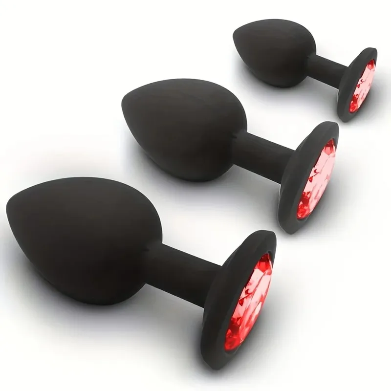 3 Sizes Soft Silicone Anal Plug Mini Butt Plug Erotic Sex Toys for Men Women Gay Couples Adult Anal Prostate Stimulator Dildo