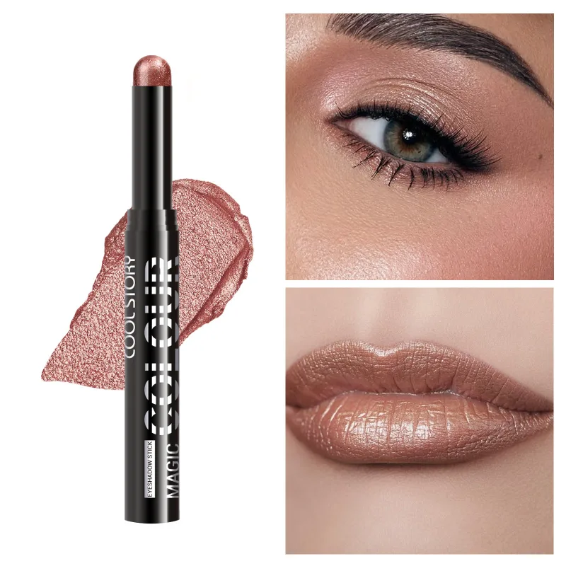 2 in 1 Eyeshadow Lipstick Stick Pencil Waterproof Glitter Brighten Matte Eye Shadow Makeup Pigment Eyeshadow Pen