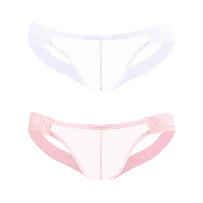 Trendy Men's Thong Comfortable Passionate Fitness Underwear Show Buttocks Personality Transparent Men Summer Triangle Brief