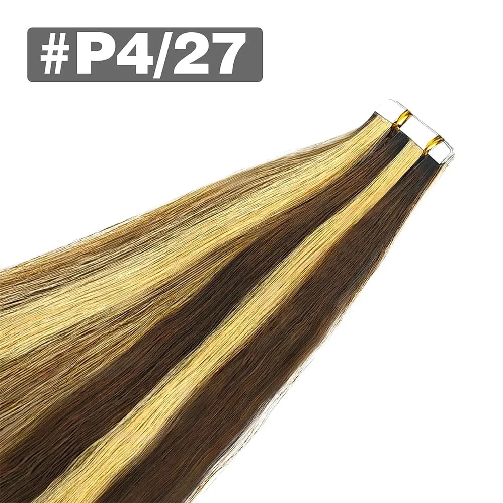 Straight Tape In Hair Extensions Natural Black 26 Inch Adhesive Invisible Brazilian Remy 100% Human Hair Tape Ins 50G/20Pcs/Pack