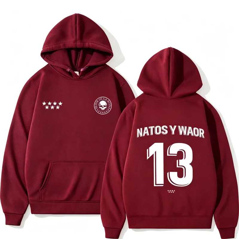 Rapper NATOS WAOR 13 Sweatshirts Men Women Fashion Hip-hop Pullover Autumn Winter Loose Casual Gothic Punk Tracksuit Streetwear