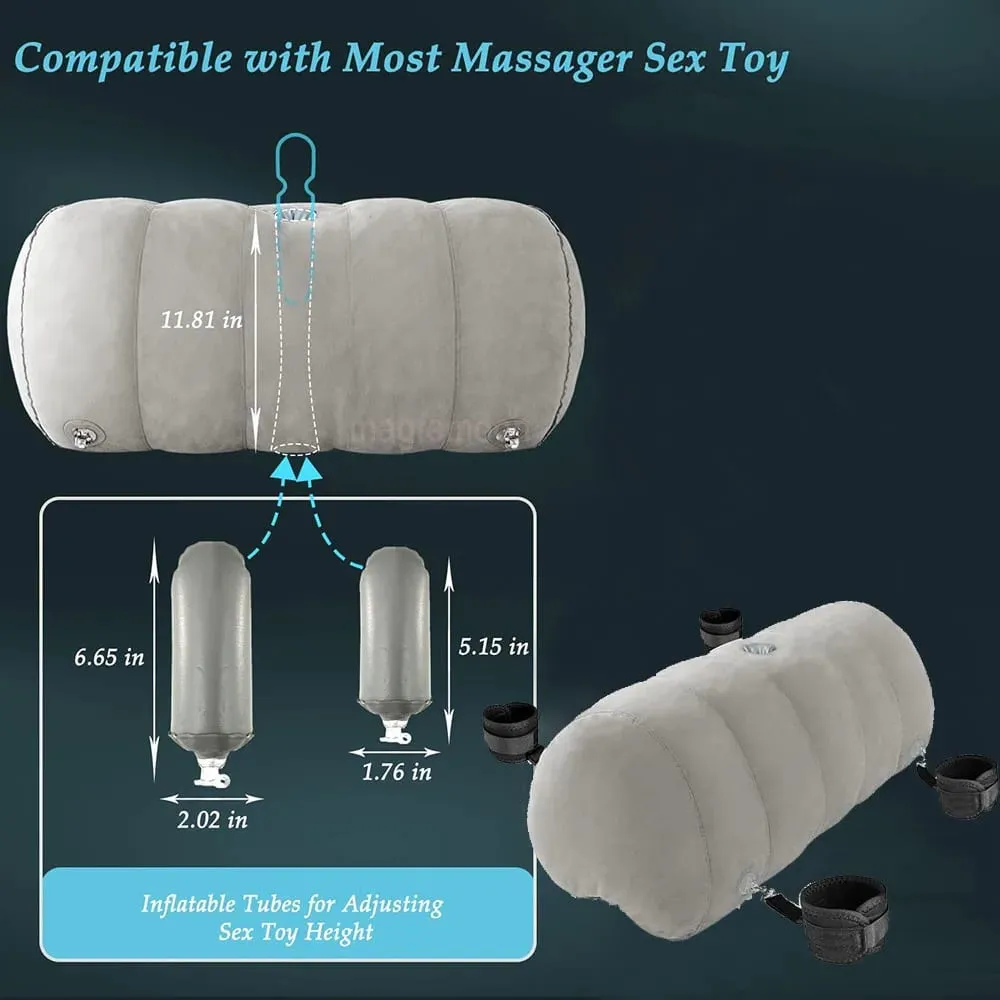 Sex Pillow Couples Sex Toys SM Product Heart Shaped Inflatable Cushion Furniture for Bedroom Dildo Mount Cross Strap Nipple C