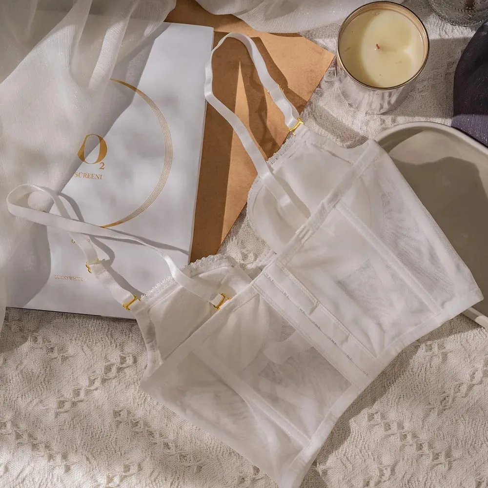 Sulaman Baru Renda Bunga Seluar Dalam Wanita Perancis Seluar Dalam Keluli Getah Tulang Tekan Bra Bralette Seksi Lingerie Comel Membentuk Badan Seksi