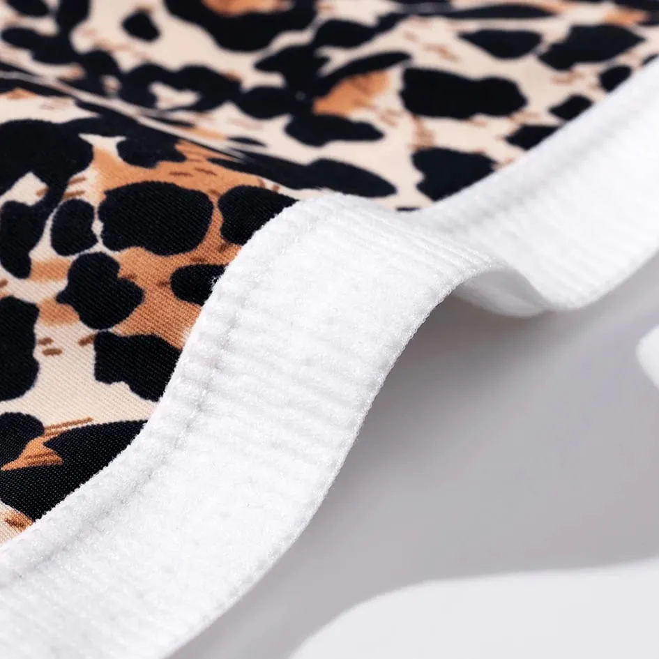 Women's Bra Set Breathable Ultra-thin No Underwire Sexy Lingerie Hot Leopard Underwear Soft Comfortable Female Panties Sale