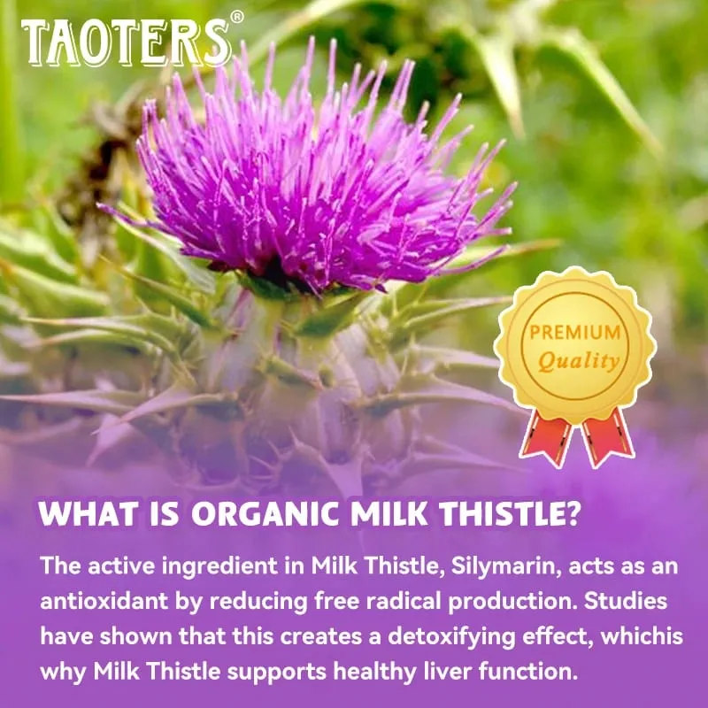6X Organic Milk Thistle Extract Capsules Help Liver Detox & Cleanse Liver Antioxidant Detox Overall Health