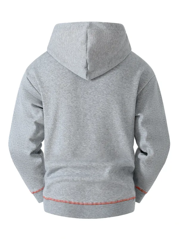 Spring Autumn New Men's Multi Pocket Hoodie with Velvet Casual Zipper Hoodie Fashion Sports Street Top Jacket for Men