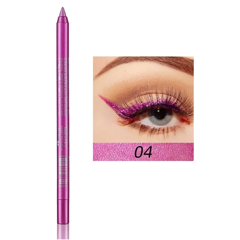 17 Colors Pearlescent Eyeliner Pencil Waterproof Long-lasting Colorful Matte Smooth High Pigment Eye Liner Shadow Pen Eye Makeup