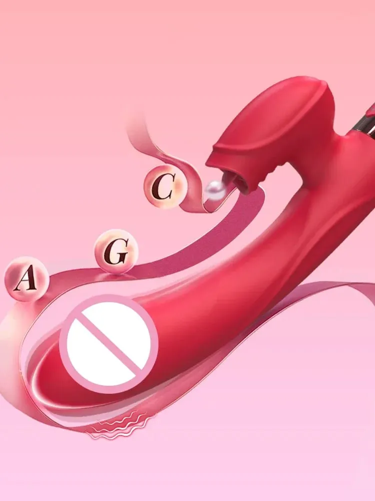 Sex Toy Vibrator for Women Clitoris Stimulator Female Masturbator G Spot Dildo with Tongue Licking Adults Goods 18+