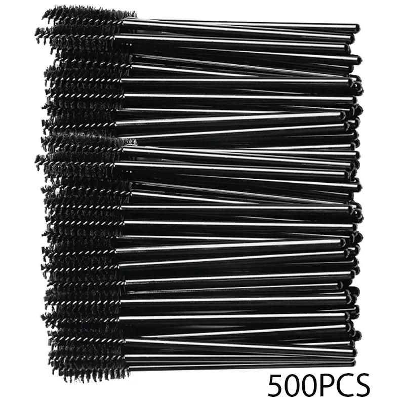 500Pcs Eyelash Brushes Eyelashes Extension Brush Mascara Wands Applicators Makeup Accessories For Eyelashes Eyebrows Wholesaler
