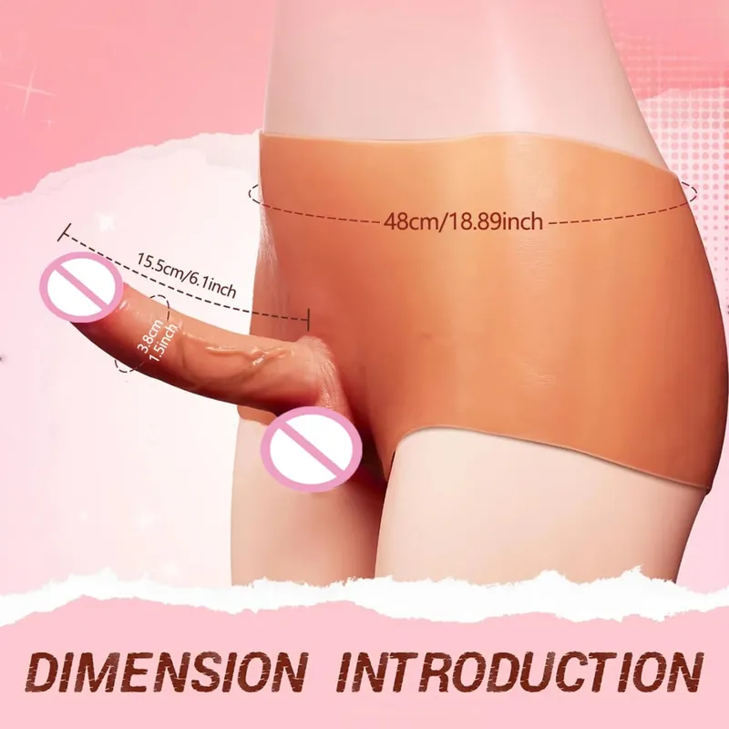 Mainan Seks Wanita Dewasa Tali Pengikat Celana Dalam Dildo Dapat Dipakai Mainan Lesbian Stimulator Klitoris Kontol Besar Silikon Elastis Tinggi