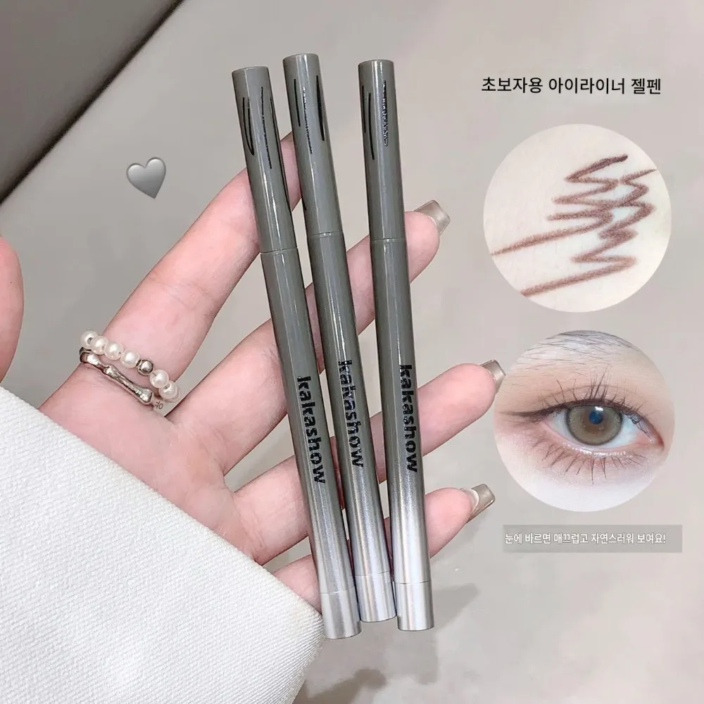 Kakashow Glue Eyeliner Sleeping Silk Brush Natural Color Long-lasting Eye Makeup Waterproof Aegyo Sal Brighten Easy Apply Makeup