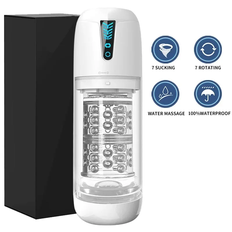 Empurrão automático rotativo masturbador masculino lambendo Stroker sucção boquete 100% bomba de pênis à prova d' água brinquedos sexuais adultos para homens