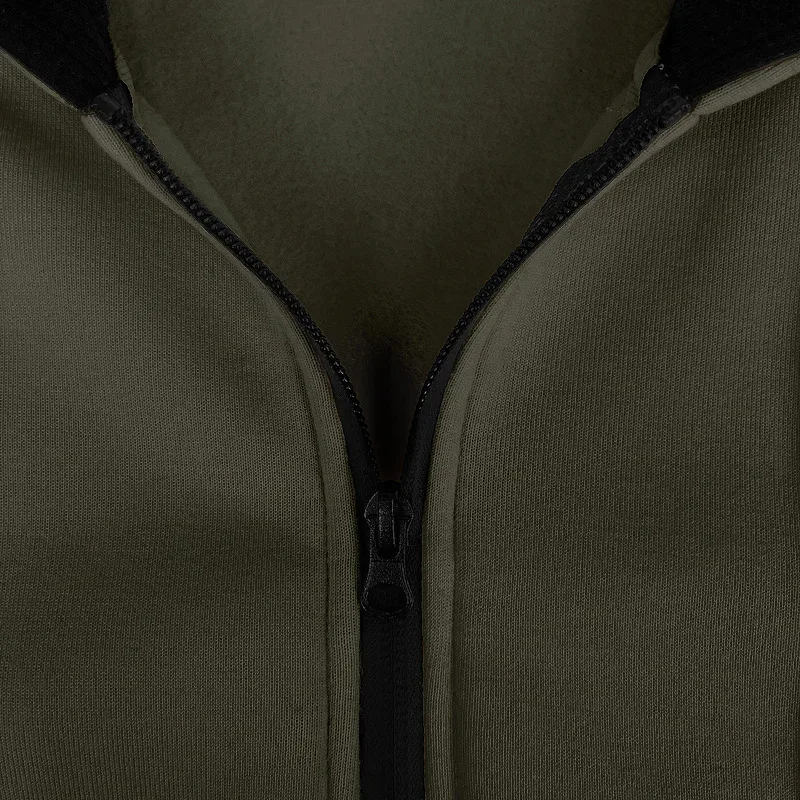New 2026 Men's Autumn Casual Solid Long Sleeve Zipper Hooded Sweatshirt Coat Male Fashion Outdoors Sportswear Hoodies Jackets