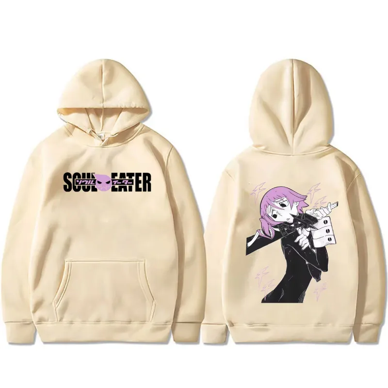 Hot Anime Soul Eater Crona Graphic Hoodie Men's Clothing Vintage Manga Streetwear Men Fashion Casual Oversized Pullover Hoodies