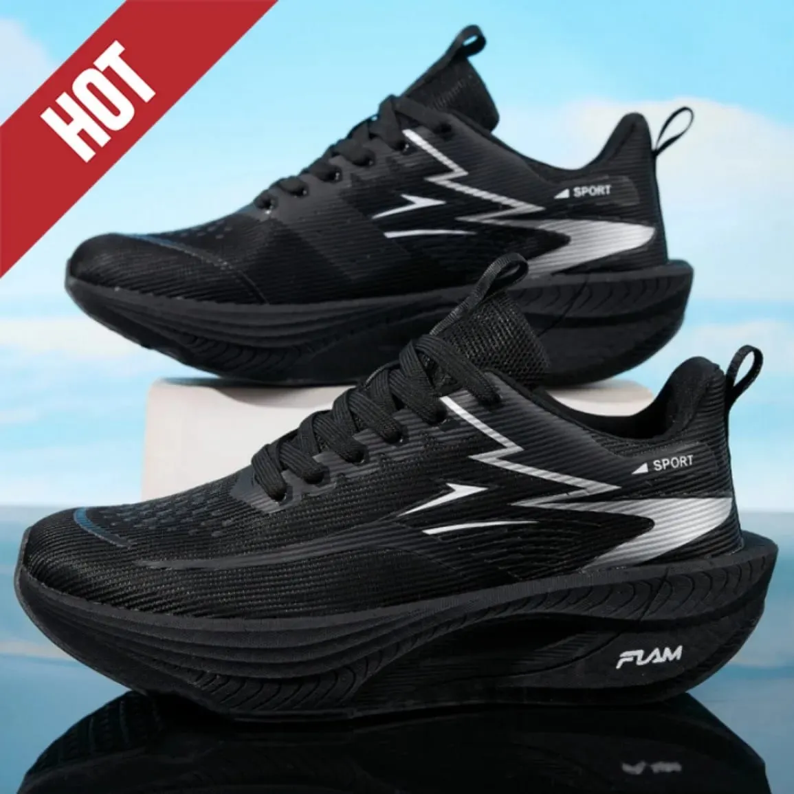 Carbon Plate Marathon Running Shoes Men Women Sports Sneakers Breathable Lightweight Shock Absorbing Stable Athletic Shoes