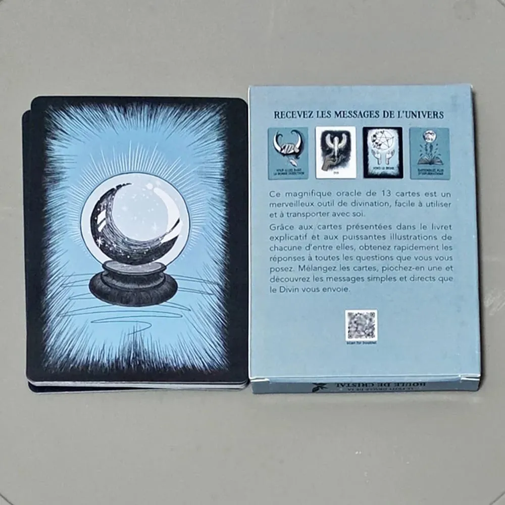 Crystal Ball Oracle Cards - 13 Card Divination French Edition 10.4*7.3cm Le Petit Oracle De La Boule De Cristal