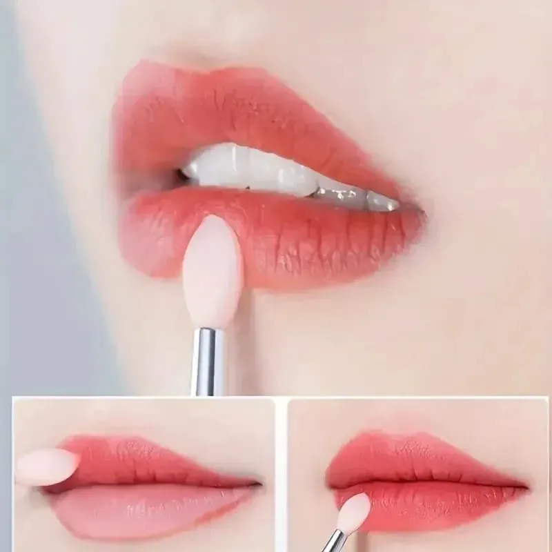 1/3PCS Portable Silicone Lip Brush With Cover Soft Multifunctional Lip Balm Applicator Lipstick Lipgloss Makeup Brushes