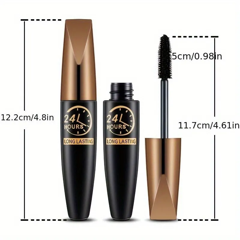 2pcs/set 8D Curling Waterproof Mascara Long Lasting Fiber Formula Boosts Lash Volume & CurTravel-friendly Design Eye Makeup
