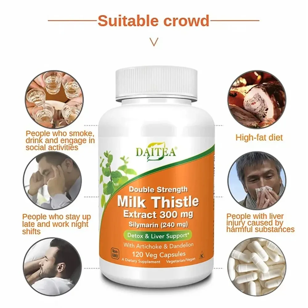 Liver Health Detox Cleanse Supplement | Artichoke Extract Milk Thistle & Dandelion Support A Healthy Liver Detoxify