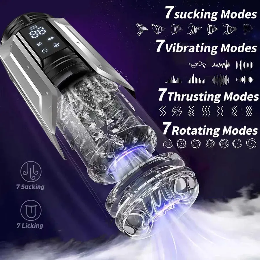 Automatic Male Masturbator Stroker with 7 Thrusting Rotating Licking Adult Pocket Pussy Mens Sex Toy Blowjob Sex Machine — image 5