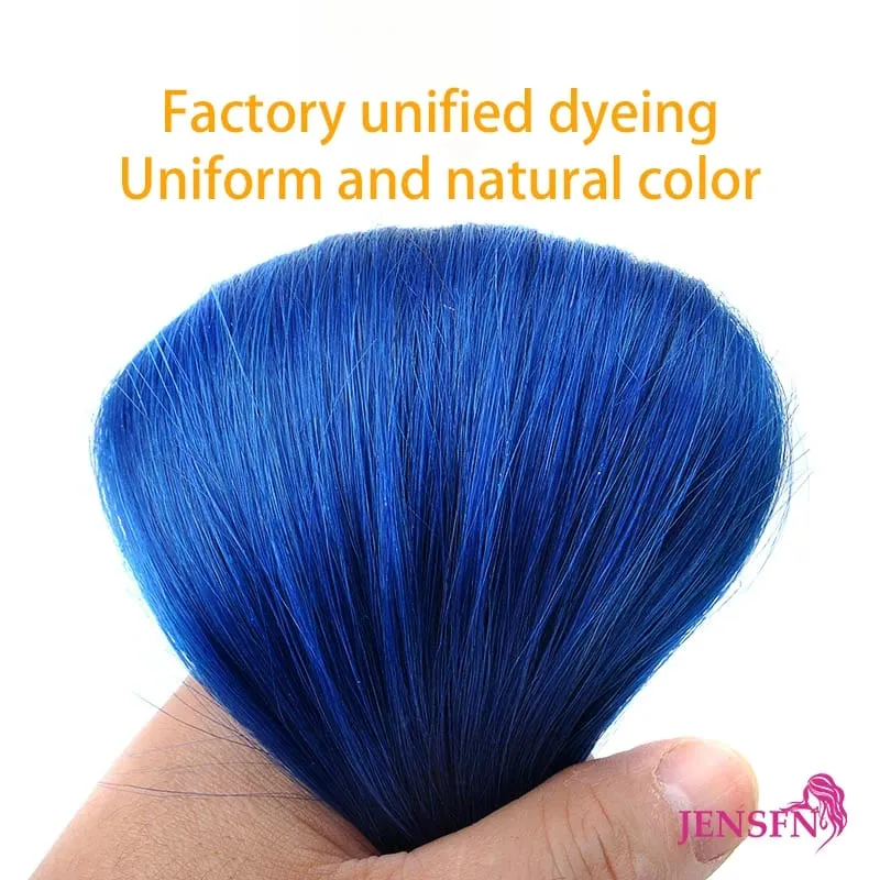 I Tip Color Hair Extensions 0.5g/Strand Remy Fusion 100% Human Hair Keratin Capsule Purple Blue Pink For Women