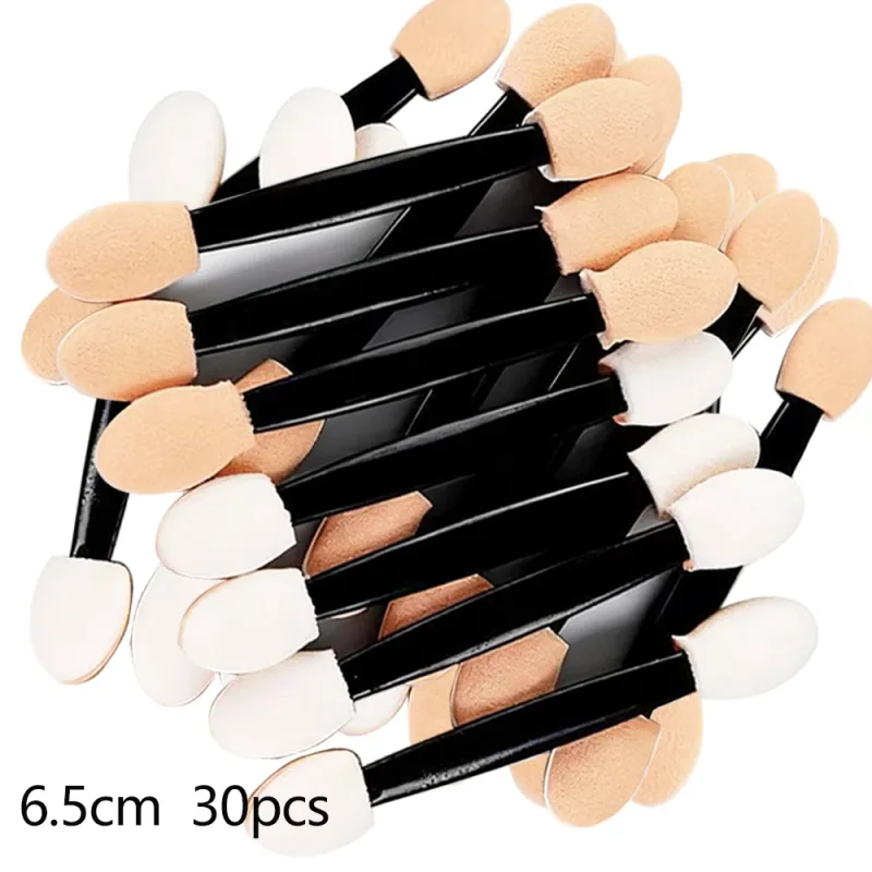 10/30/100pcs Double Ended Eyeshadow Brush Eyeshadow Applicators 6.2cm Makeup Sponge Brushes For Women Cosmetic Beauty Tool