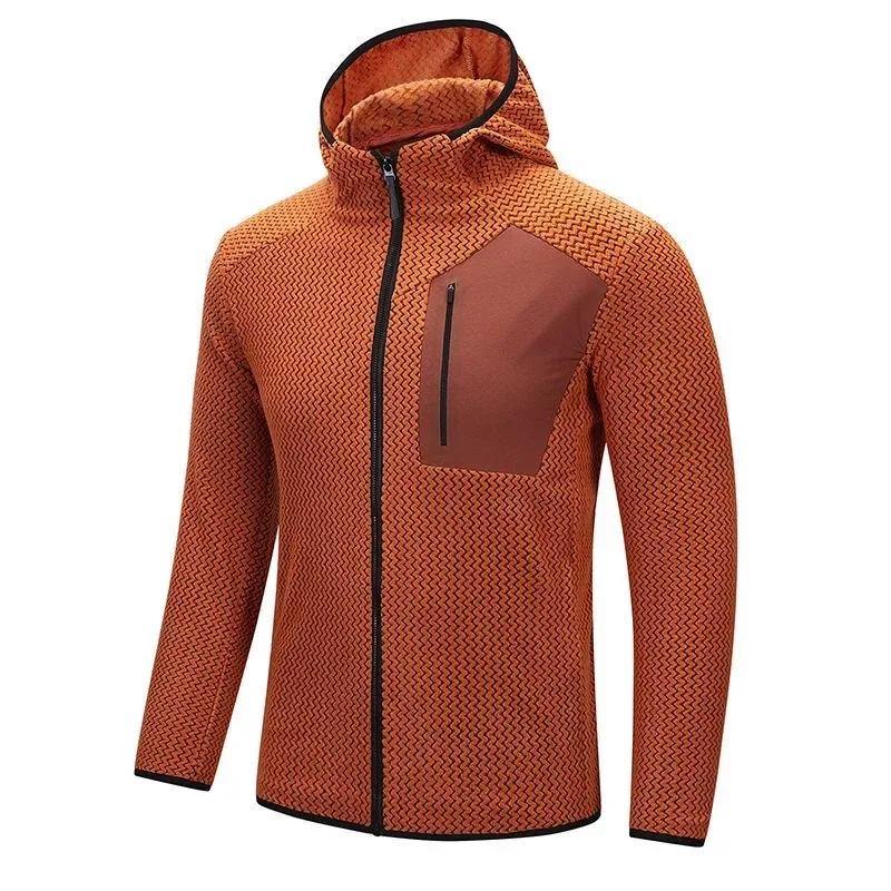 Autumn and Spring New Fashion Trend Pure Color Warm Hooded Sweatshirt Men's Casual Loose Sports High Quality Plus Size Top L-6XL