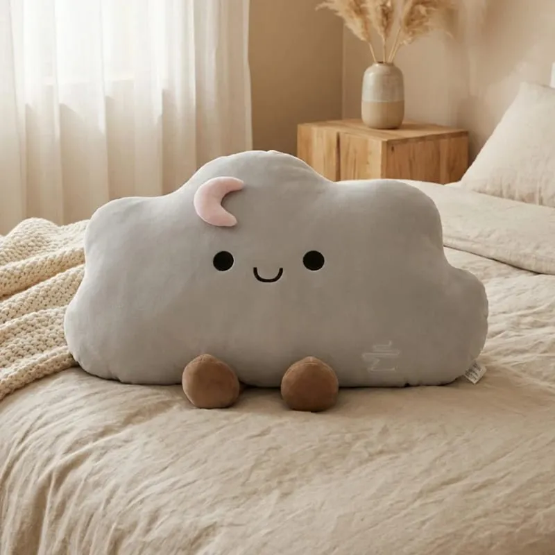 55*45CM Nordic Style Fluffly Soft White Blue Pink Weather Cloud Plush Toys Creative Stuffed Simulation Throw Pillow Sofa Cushion