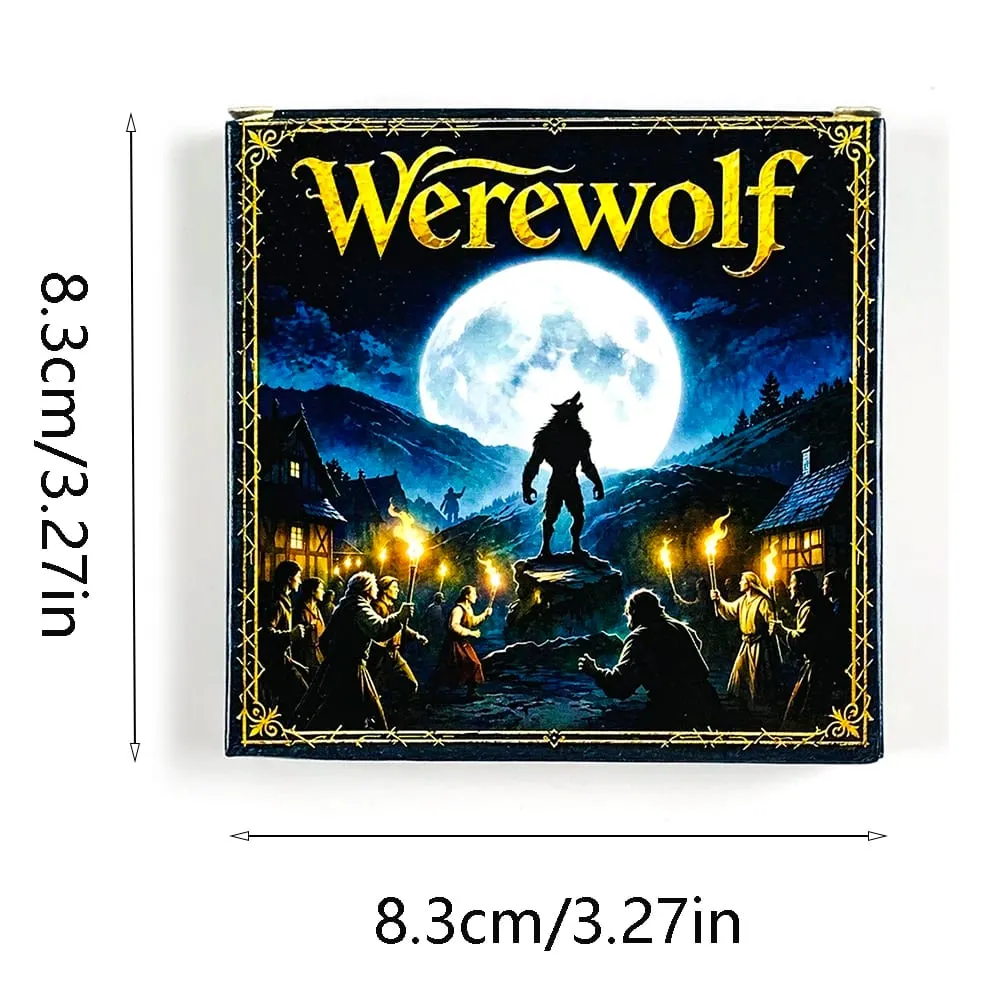 Werewolf Board Game Cards 24 Cards Social Party Game for 8-18 Players with Role Cards & Game Rules Perfect for Family & Friend