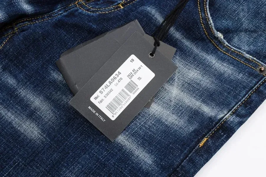 new design blue dsq2 Men Jeans Pants Cotton straight Slim Jeans Denim Designer Badge zipper D2 COOLGUY JEANS top quality 8495