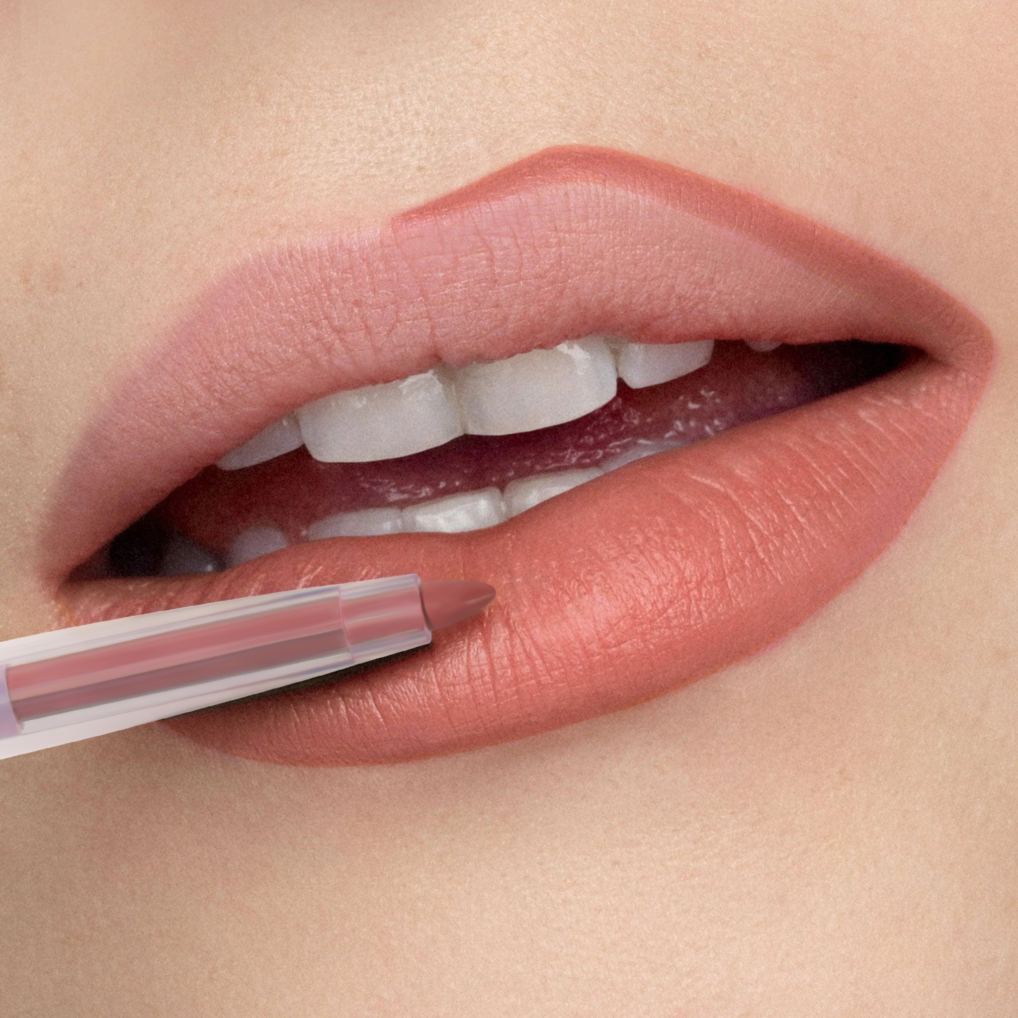 Matte Velvet Lip Liner Seksi Tahan Air Cair Lip Liner Tahan Lama Tanpa Tanda Kosmetik Rias Merah Telanjang