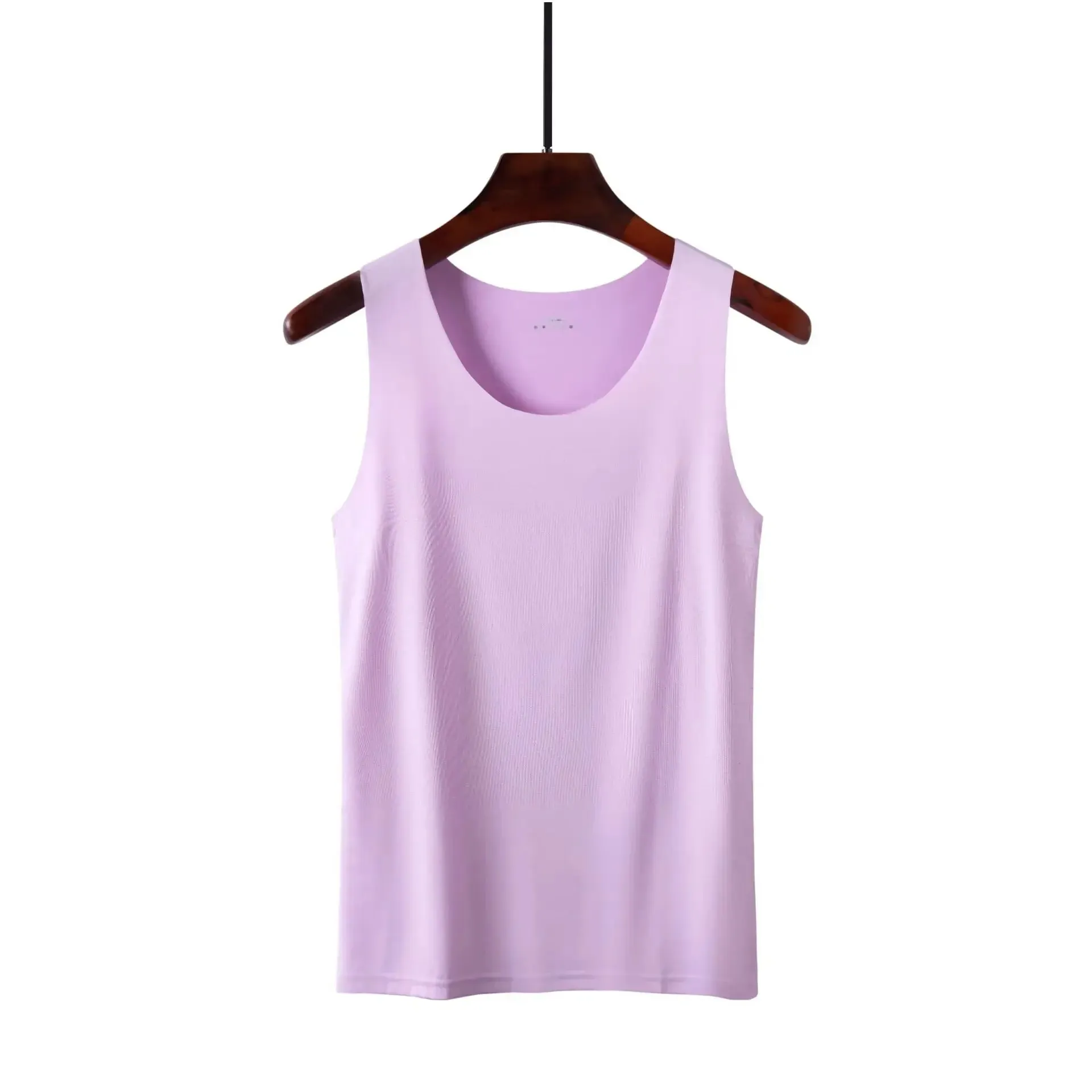 Summer Women Tank Tops Ice Silk Seamless Vest Female Thin Breathable Sleeveless Shirts Slim Camisoles Undershirts Black M-4XL