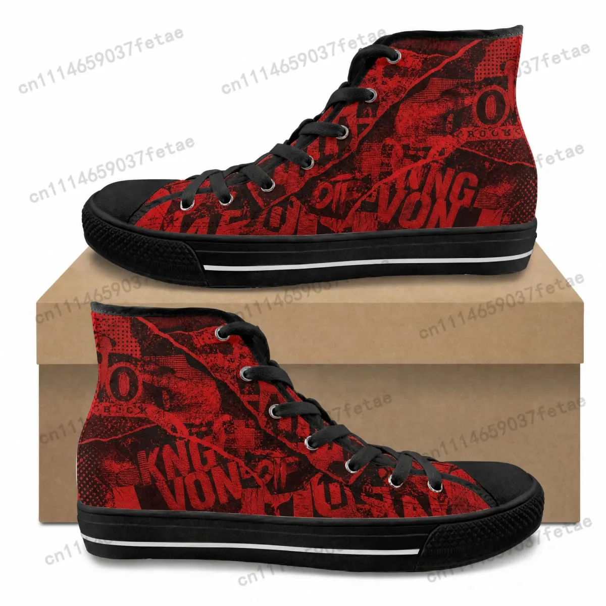 King Von High Top High Quality Sneakers Teenager Canvas Sneaker Mens Womens Ghana Hiking Casual Custom Shoes