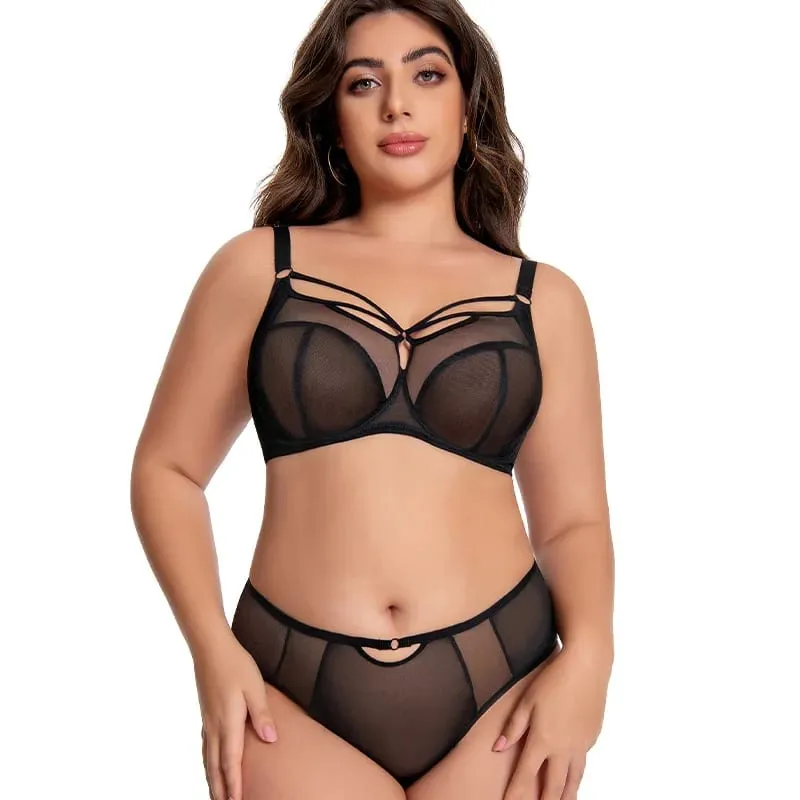 C D E F G H I J K Cup 34 36 38 40 42 Underwear Bra Set Push Up Brassiere Lingerie 2 Piece Sets Plus Size Women Ladies Lingeries