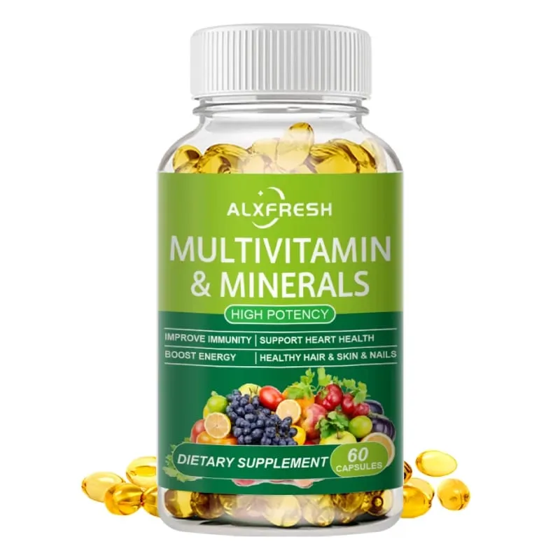 Comprehensive Multivitamin to Support Heart Hair Skin ＆ Nail Health levels Enhance Daily Nutrition Improve Immunity and Energy