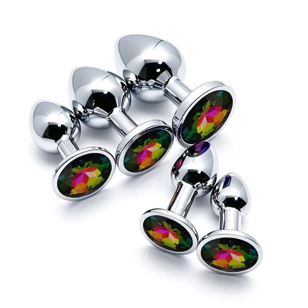XS/S/M/L/XL Metal Anal Plug Butt Plug Sex Toy Butt Toy for Women Men Couples Adult Game Masturbator Anal Diamond Sex Toys