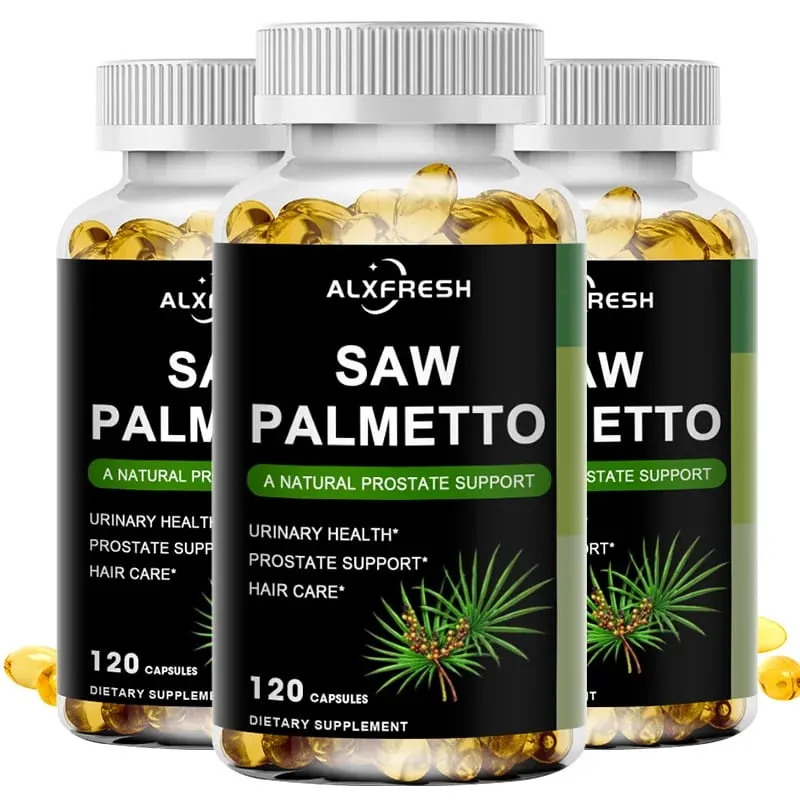 Saw Palmetto Capsules High Potency for Prostate Urinary Tract Bladder Hair Health Supplement