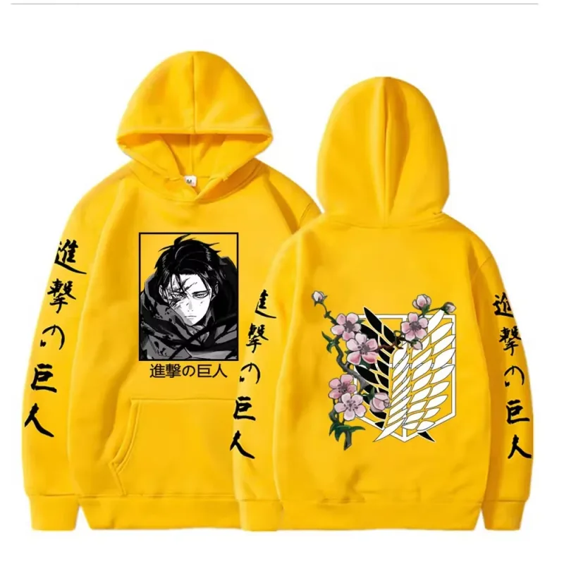 Nueva sudadera con capucha gigante de ataque Levi con capucha gráfica ropa para hombres y mujeres otoño cálida sudadera con capucha calle Top