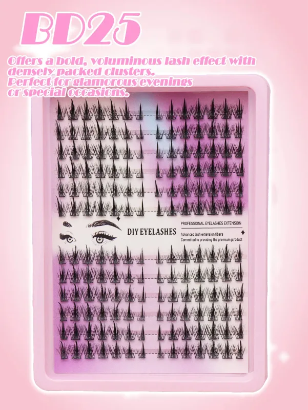 6 sizes of clustered eyelashes multiple combinations and styles to easily create exquisite eye makeup a must-have for beauty