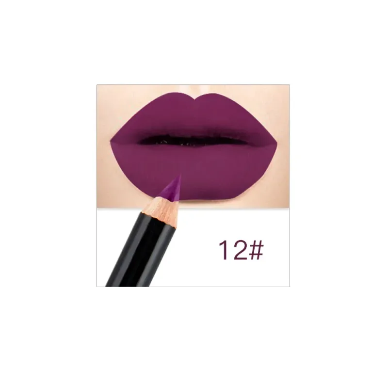 12 Colors Brand Lip Pencils Matte Lipliner Pencil Waterproof Makeup Lips 2020 Matte Lipstick Lip Liner Pen Smooth Nude Cosmetics