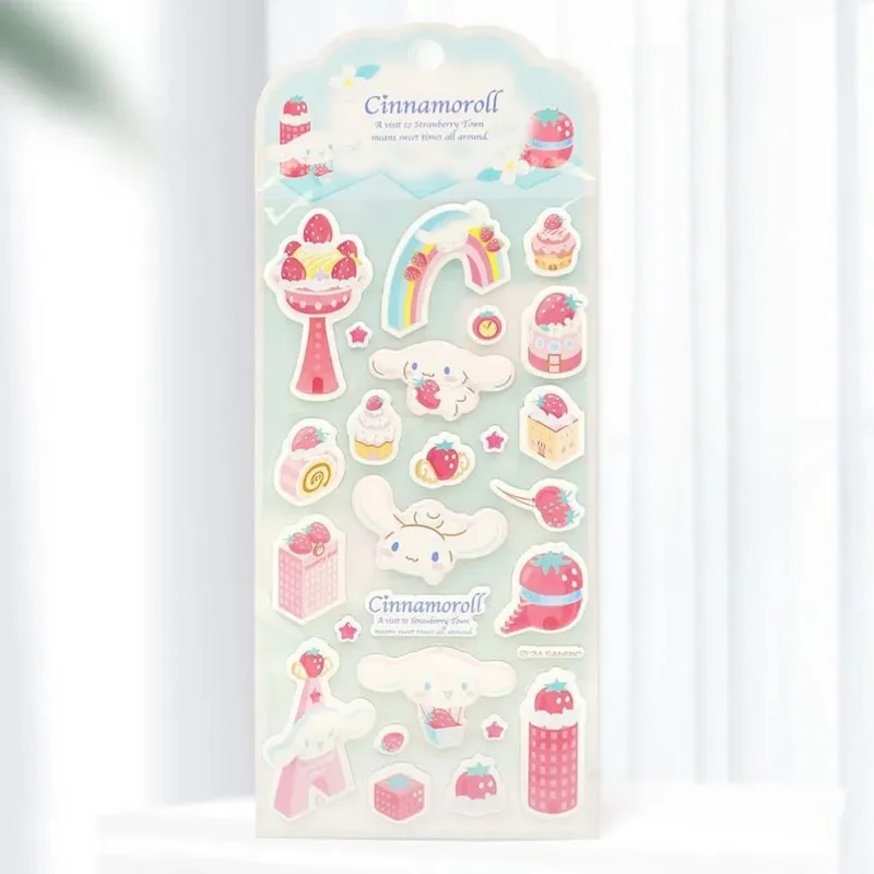 Genuine Sanrio 3D Foam Stickers Cartoon Hello Kitty Kuromi Melody Toy Decal For Scrapbook Water Mug Phones Planners Decor Decals