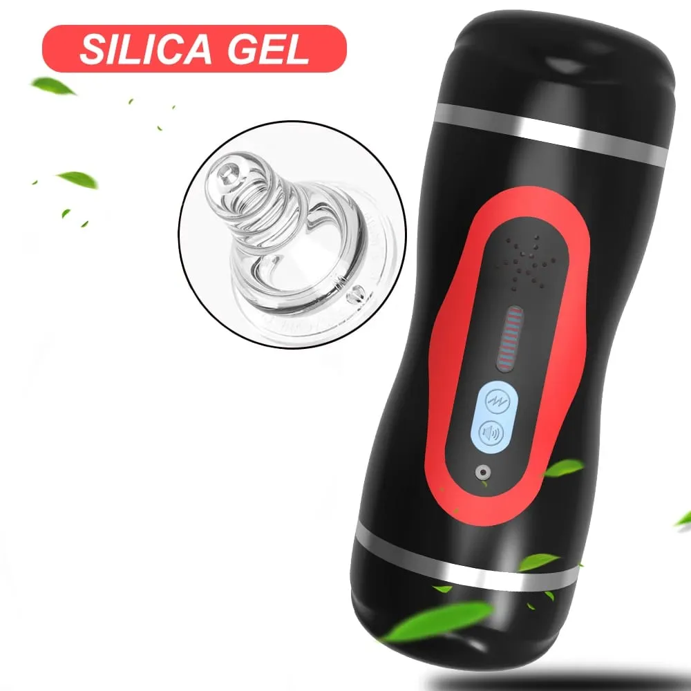 Male Masturbator Cup Vibrator 2 in 1 Realistic Pussy Mouth Double End Vagina Oral Pocket Cups Male Masturbation Sex Toy for Man